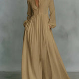 Ava | Flowing Button-Front Maxi Dress