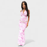 Chloe | Pink Floral Dress