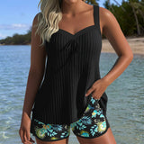 Maya | Striped Tankini Set
