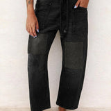 Claire | Patchwork Drawstring Jeans