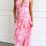 Blanche | Chiffon Layered Long Dress
