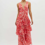 Blanche | Chiffon Layered Long Dress