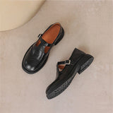 Amelia | Elegant Leather Mary Jane Flats
