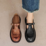 Amelia | Elegant Leather Mary Jane Flats
