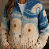 Isadora | Dandelion Motif Knit Cardigan