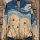 Isadora | Dandelion Motif Knit Cardigan