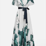 Marina | Long Watercolour Print Dress