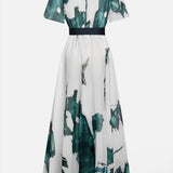 Marina | Long Watercolour Print Dress