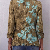 Delilah | Ombre Floral Ruffle Jacket