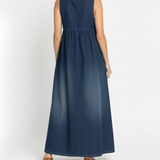 Chloe | Vintage Denim Maxi Dress
