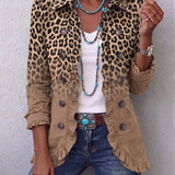 Penelope | Vintage Leopard Ruffle Jacket