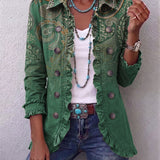 Isla | Bohemian Paisley Ruffle Jacket