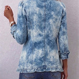Naomi | Boho Botanical Ruffle Jacket