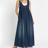 Chloe | Vintage Denim Maxi Dress