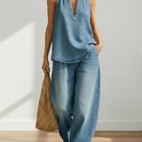 Amelia | Two Piece Denim Set