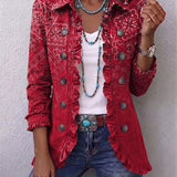Chloe | Paisley Ombre Ruffle Jacket