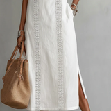 Rachel | Sleeveless Lace Midi Dress
