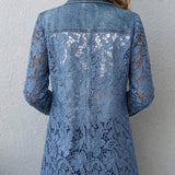 Freya | Lace Panel Blazer