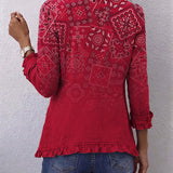Chloe | Paisley Ombre Ruffle Jacket