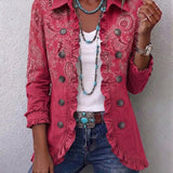 Madeline | Vintage Paisley Ruffle Jacket