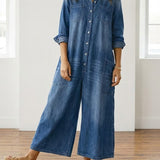 Avery | Cotton Denim Jumpsuit