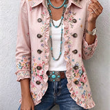 Stella | Floral Ruffle Button Jacket