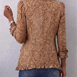 Clara | Boho Floral Ruffle Jacket