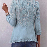 Ivy | Vintage Paisley Ruffle Jacket
