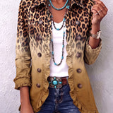Nora | Leopard Ombre Ruffle Blazer
