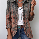 Eleanor | Vintage Gradient Ruffle Jacket