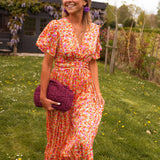 Dana | Floral V-Neck Maxi Dress