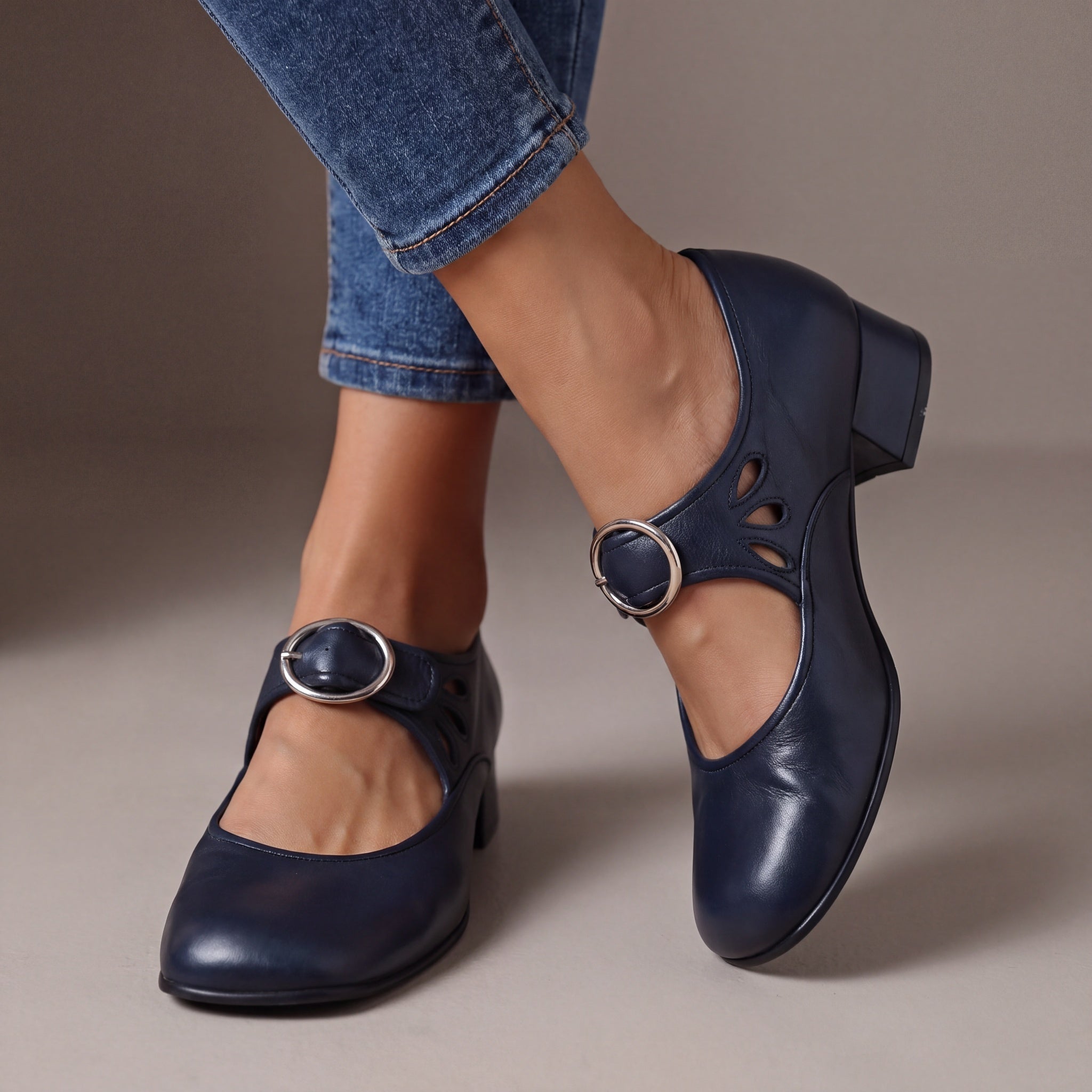 Claire | Leather Comfort Mary Janes