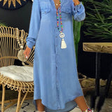 Ava | Long Denim Shirt Dress