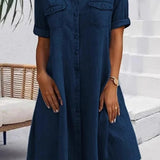 Lily | Casual Denim Midi Dress