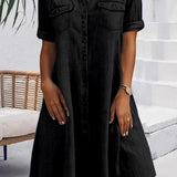 Lily | Casual Denim Midi Dress