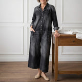 Avery | Cotton Denim Jumpsuit