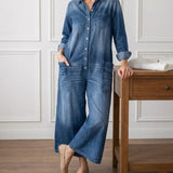 Avery | Cotton Denim Jumpsuit