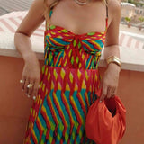 Isla | Abstract Print Maxi Dress