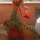 Isla | Abstract Print Maxi Dress